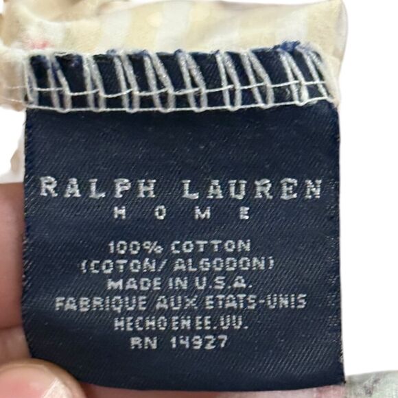 Ralph Lauren Sophie Brooke Yellow Floral Stripe Ruffle Pillow Case Sham Standard - Picture 9 of 9